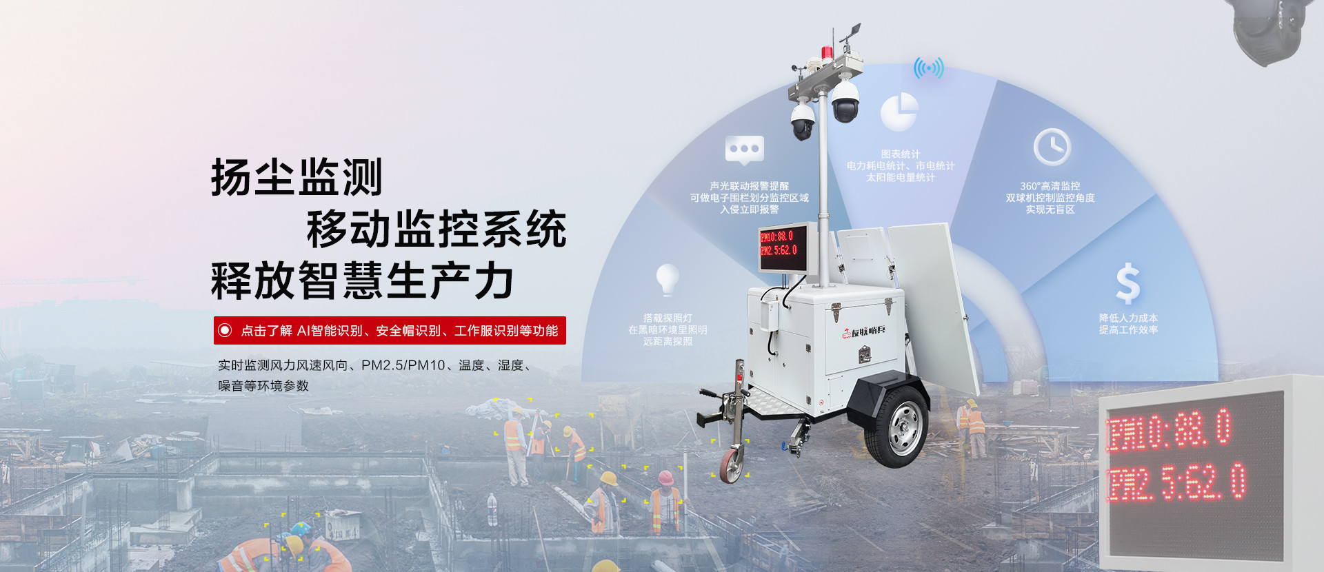 智慧城市揚塵監測移動監控系統